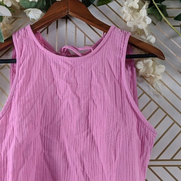NWT Zara Pink‎ Tie Up Designed Tank - Picture 1 of 3